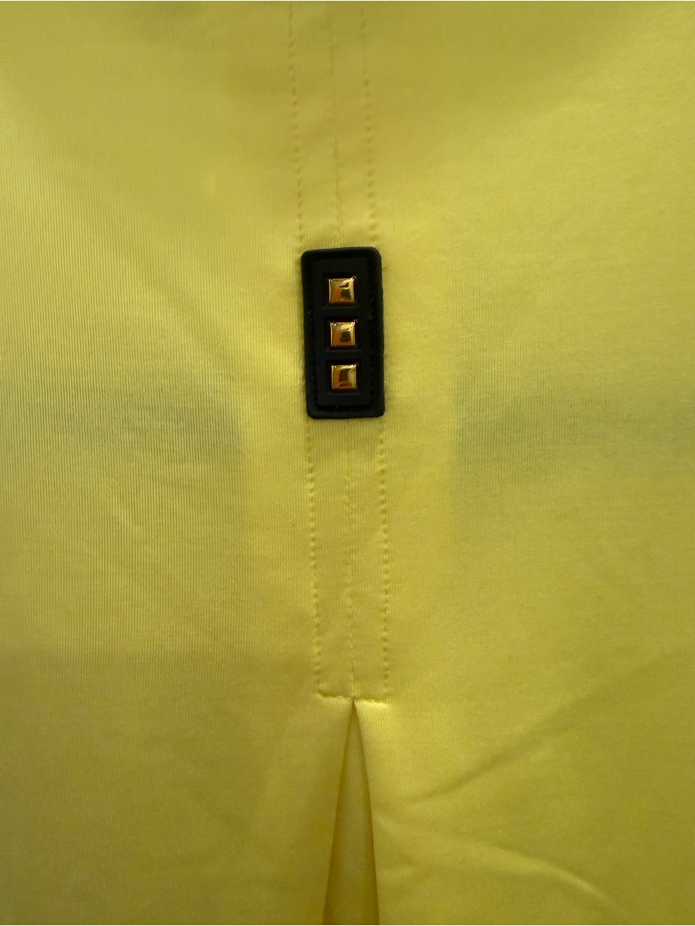 jamie sadock Yellow Sleeveless Golf Top with Brown Chest Panel - Picture 6 of 6